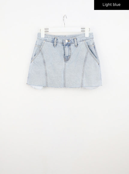 ripped-hem-denim-mini-skirt-cu326