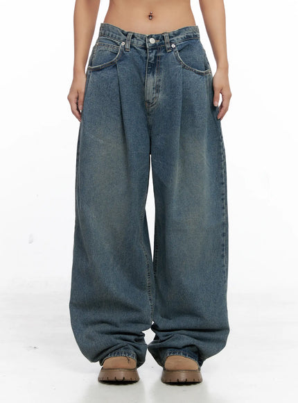 Aura Pleated Wide Jeans CS524
