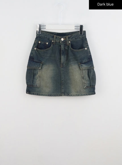 mini-cargo-denim-skirt-cl318