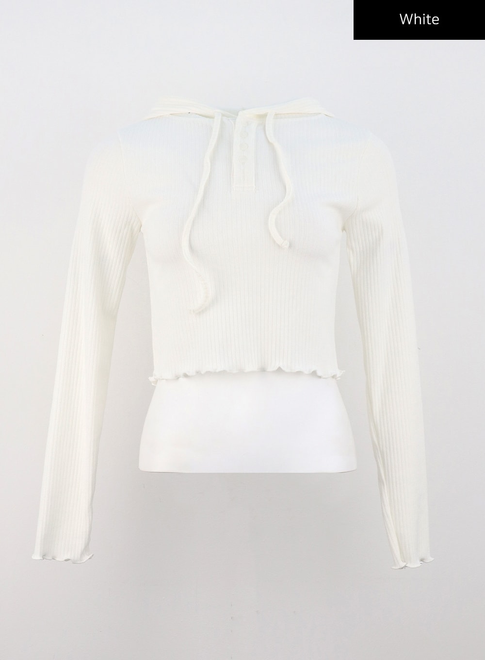 Cropped ribbed hoodie hot sale