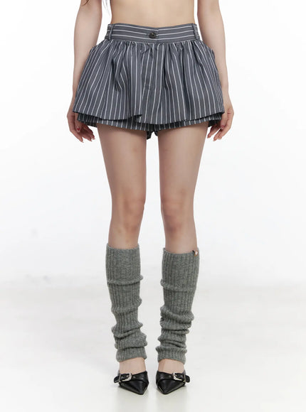 striped-pleated-mini-skirt-cj526