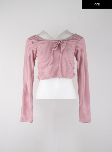 round-neck-drawstring-ribboned-crop-long-sleeve-ij302