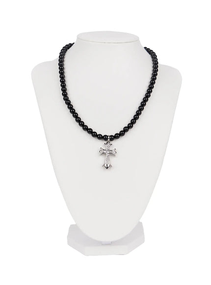 elegant-beaded-pendant-necklace-black-cn511