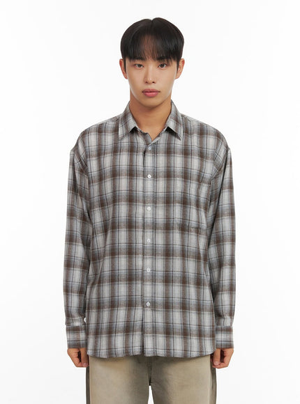 Loose-Fit Buttoned Check Shirt CO410