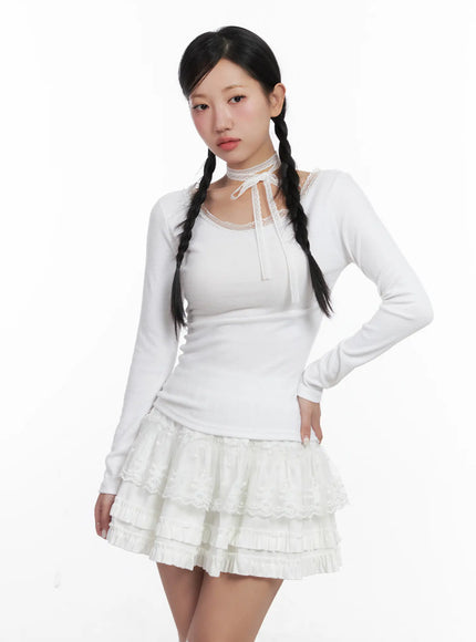 lace-trim-top-and-ruffle-skirt-set-cn528