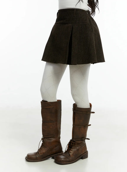 fleece-lined-pleated-mini-skirt-cd523