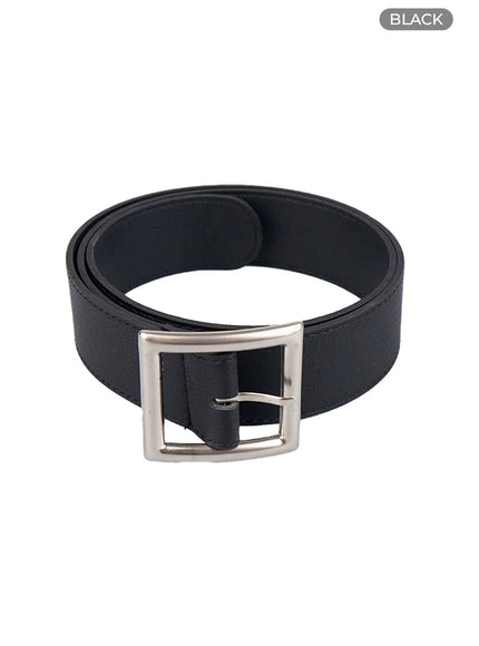 faux-leather-square-belt-co422 / black