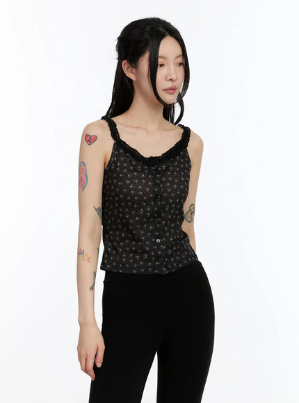 floral-ruffle-trim-tank-ca507