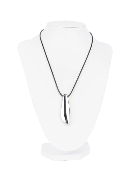 long-charm-pendant-necklace-cl514 / Silver