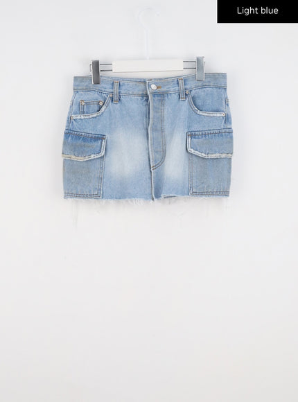 pocket-denim-mini-skirt-cl320