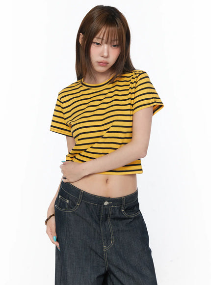casual-striped-short-sleeve-top-cy529