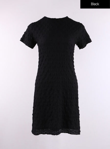 shirring-short-sleeve-mini-dress-cf407