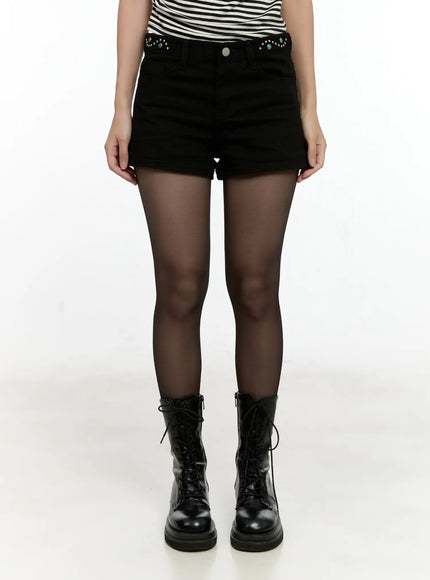 studded-casual-shorts-cg501