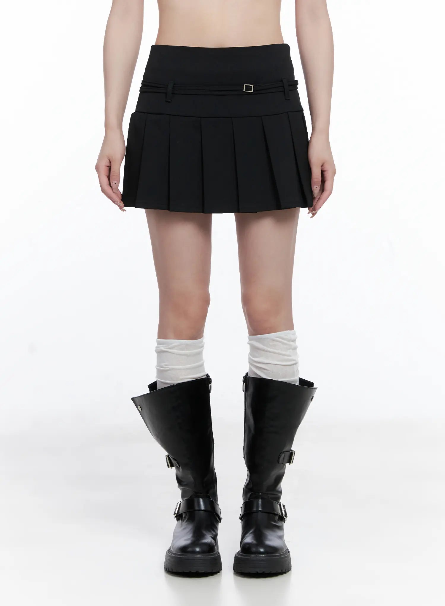 pleated-mini-skirt-with-belt-detail-cg529
