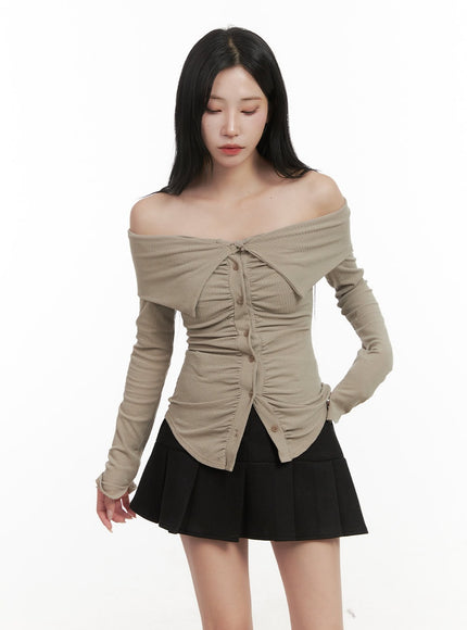 shirred-off-shoulder-blouse-cd409