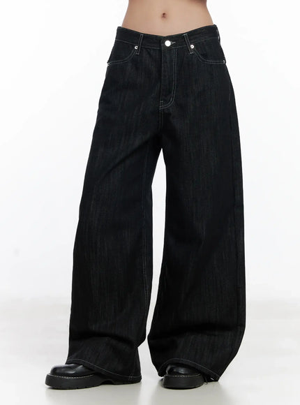 Violet Studded Baggy Jeans CJ530 - Acubi style | LEWKIN Violet Studded Baggy Jeans CJ530 - Acubi style | LEWKIN