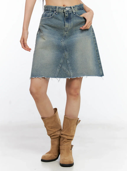 frayed-hem-denim-midi-skirt-cl529