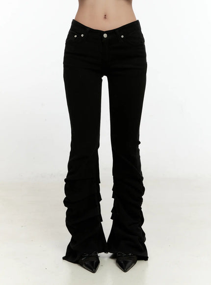 romina-shirring-fleece-bootcut-pants-cn505