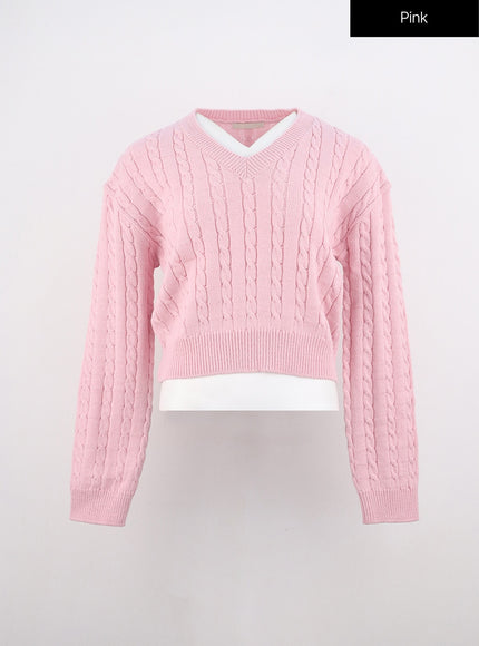 cable-knit-v-neck-sweater-oo316