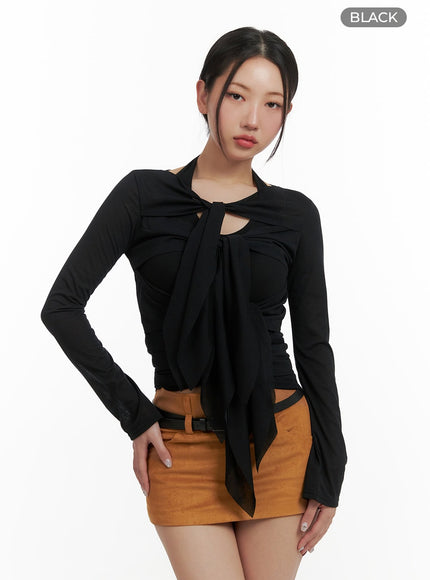 ribbon-strap-cut-out-long-sleeve-cy403