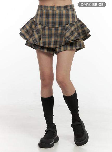 checkered-ruffle-mini-skirt-oo421