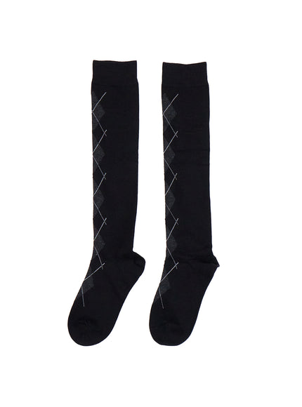 argyle-cotton-long-socks-cn415