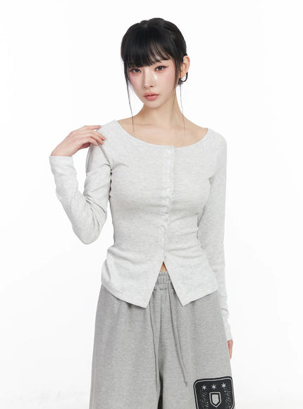 off-shoulder-button-up-long-sleeve-top-cf518