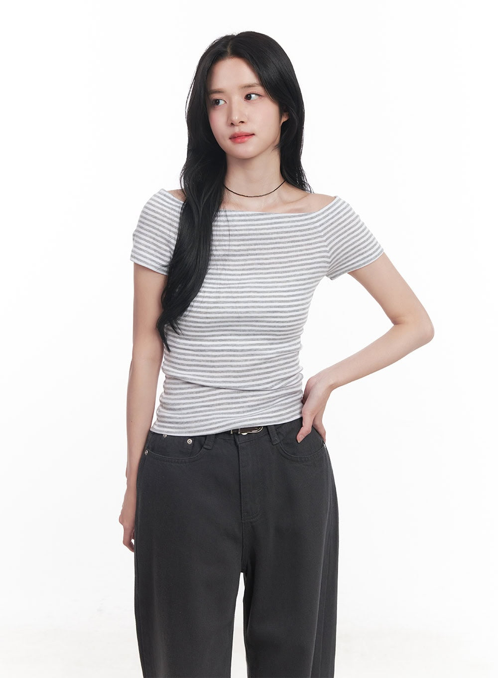 stripe-off-shoulder-top-cy526