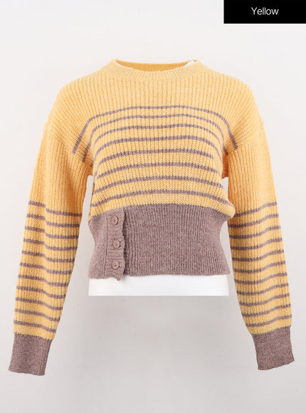 stripe-buttoned-sweater-os306