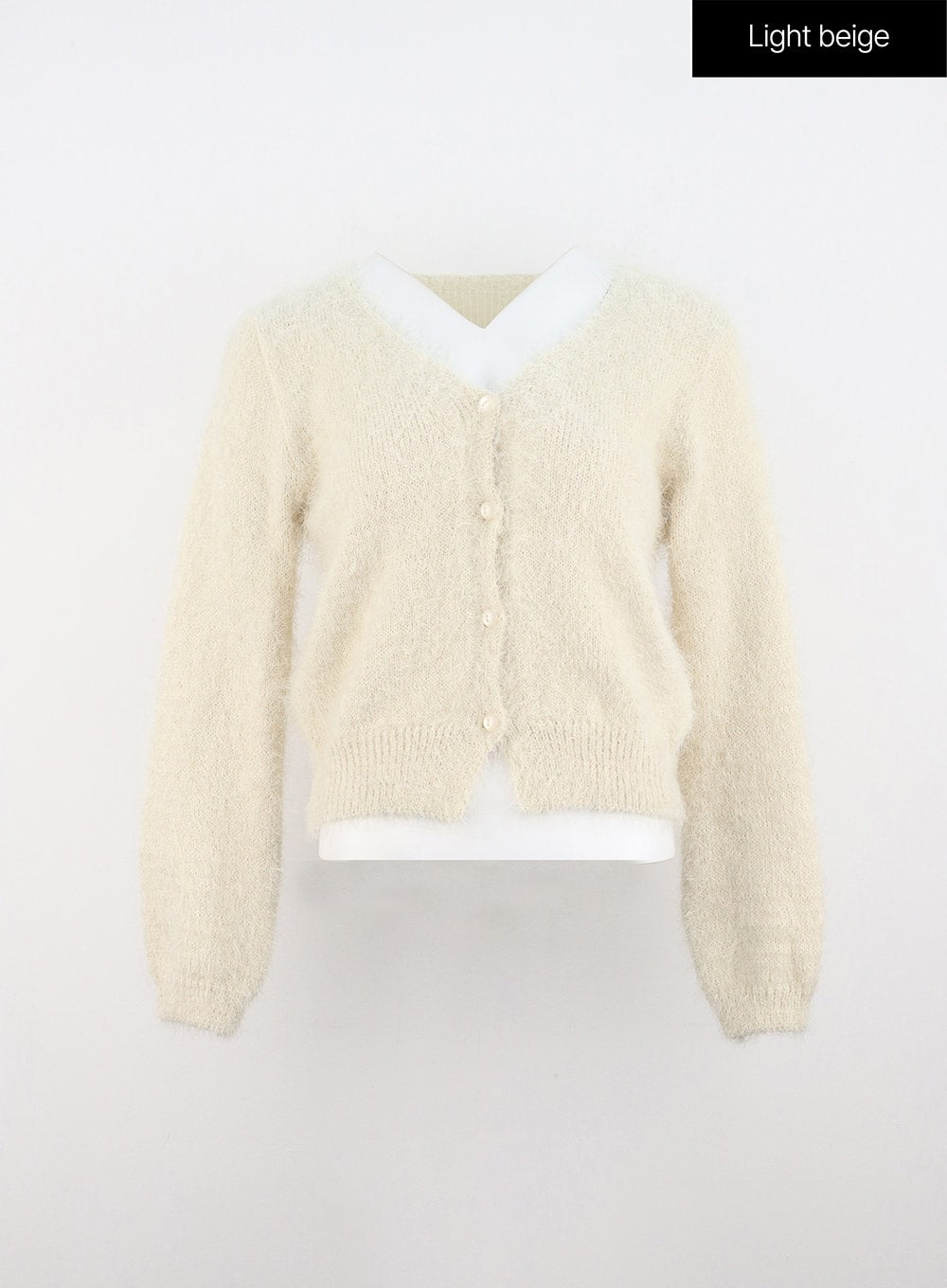 Fluffy button up clearance cardigan