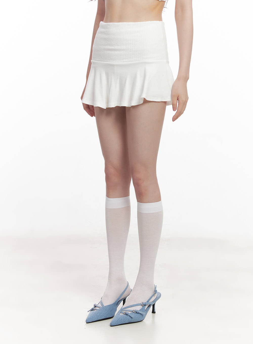 flared-ruffle-mini-skirt-cy520