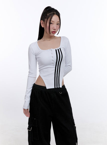 striped-square-neck-buttoned-bodysuit-cj509