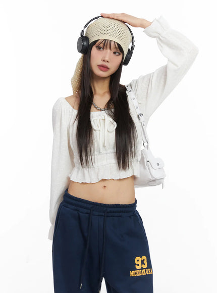 shirred-off-shoulder-long-sleeve-cd519