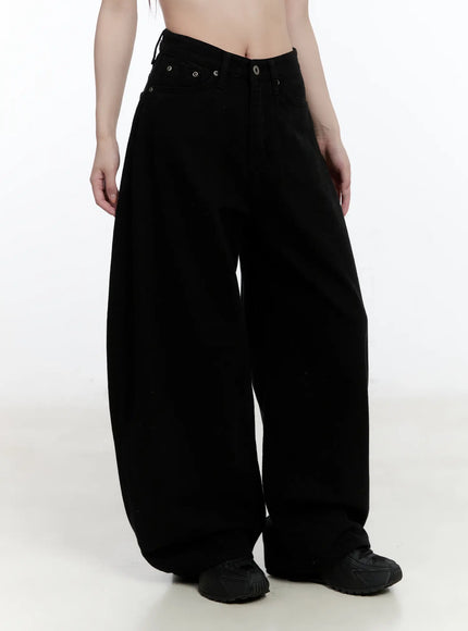 studded-wide-leg-fleece-lined-pants-cn525