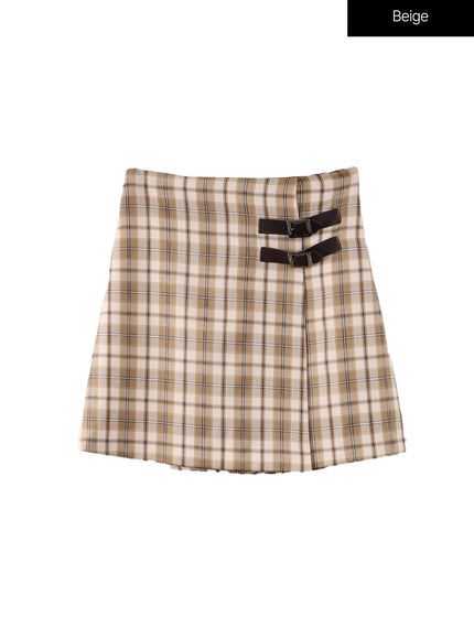 checkered-buckle-mini-skirt-of415