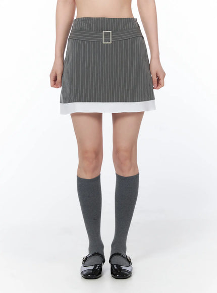 pinstriped-belted-mini-skirt-cy508