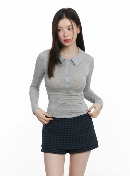 ribbed-long-sleeve-collared-shirt-cj507