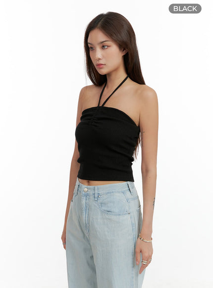 shirred-halter-neck-crop-tube-top-cl404