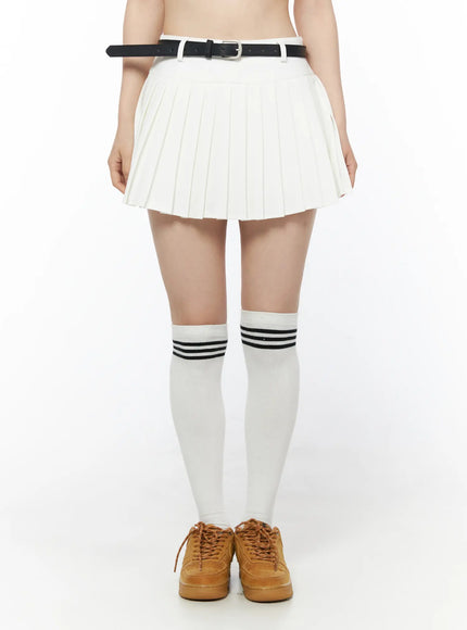 belted-pleated-mini-skirt-cu511