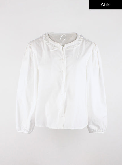 round-neck-ruffle-hem-long-sleeve-blouse-od326