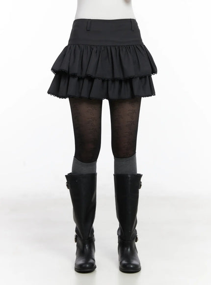 tiered-lace-ruffle-mini-skirt-cd505