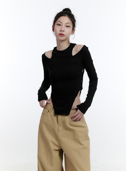 shoulder-cut-out-crop-top-cj521