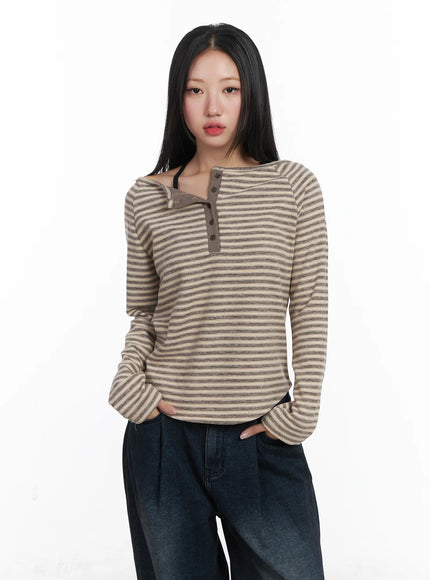 fleece-striped-button-long-sleeve-top-cd529