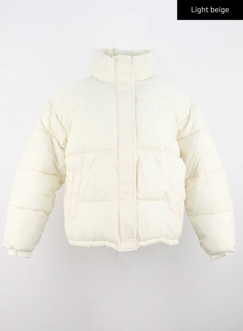 Zip-Up Stand Collar Puffer Jacket CO319