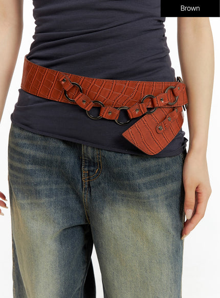 wide-stylish-faux-leather-belt-cf416 / Brown