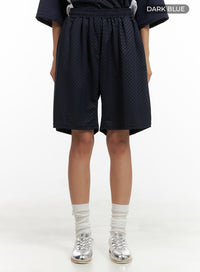 mesh-oversized-shorts-cu414 / Dark blue