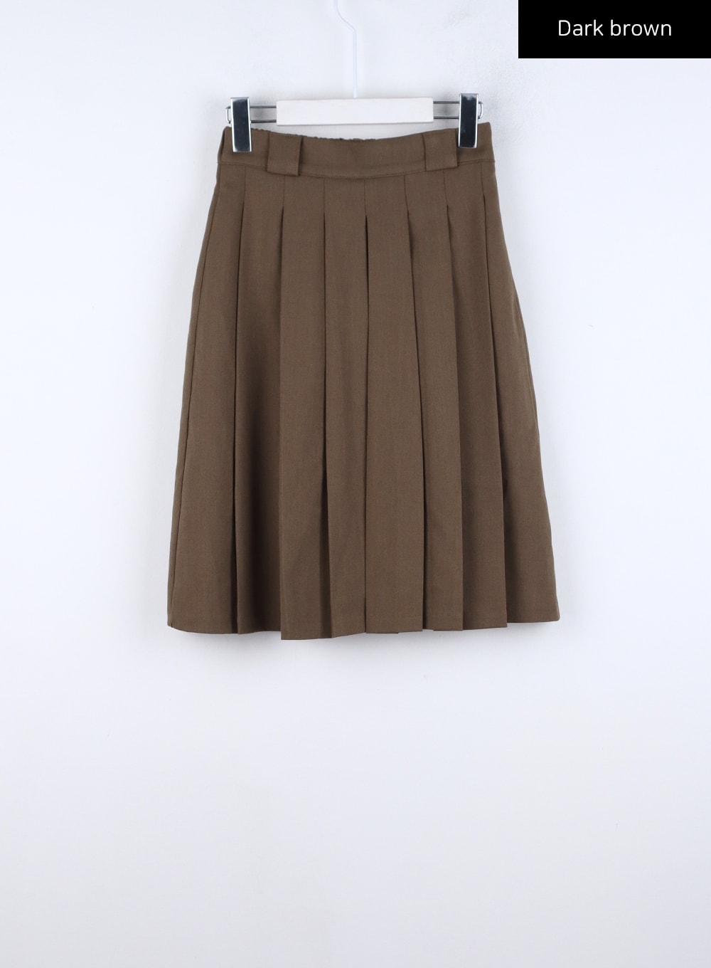 pleated-midi-skirt-co327 / Dark brown