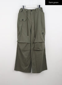 string-wide-fit-cargo-pants-cn317 / Dark green
