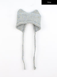 cat-knitted-hat-co327 / Gray