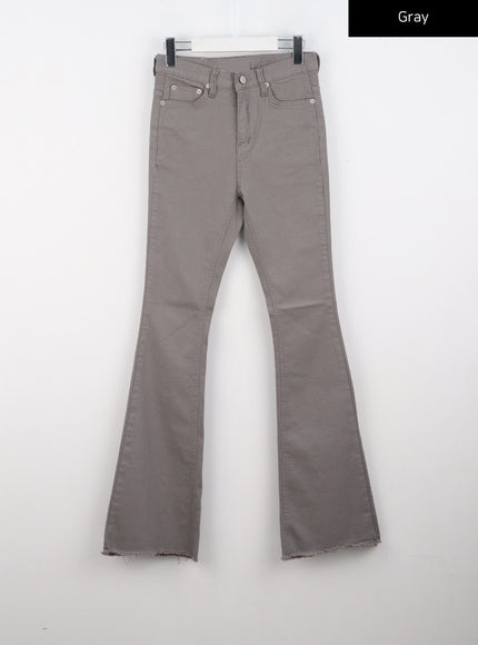 slim-fit-bootcut-pants-co319 / Gray